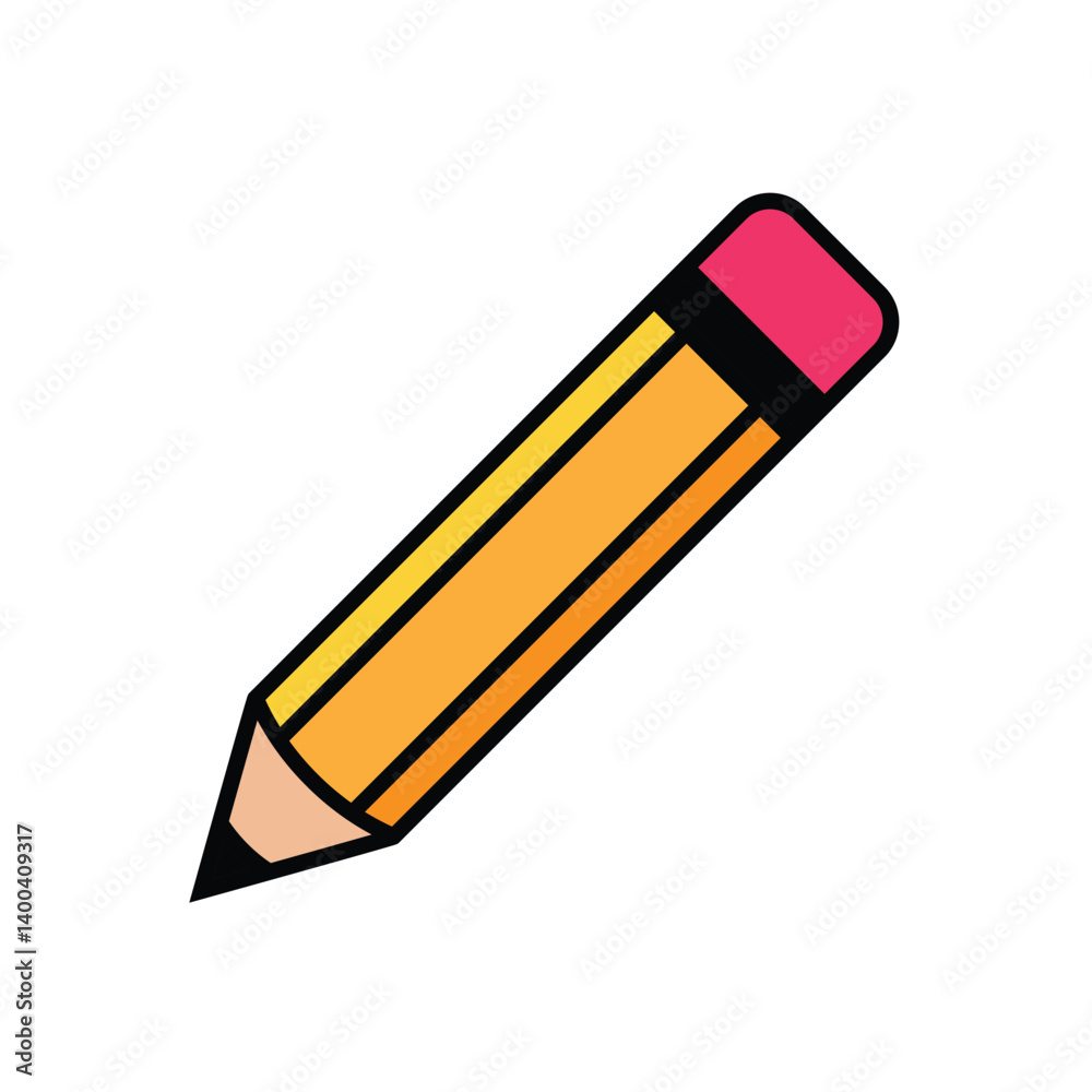 pencil, icon, flat, design, vector, illustrations, education, style, trendy, collections pencil, icon, flat, design, vector, illustrations, education, style, trendy, collections