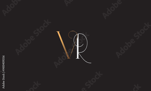 VR, RV , V , R , Abstract Letters Logo Monogram