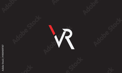 VR, RV , V , R , Abstract Letters Logo Monogram