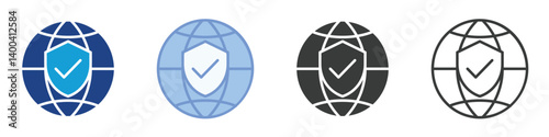 Internet Protection Icons Collection – Multiple Vector Styles Icons