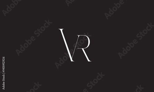 VR, RV , V , R , Abstract Letters Logo Monogram