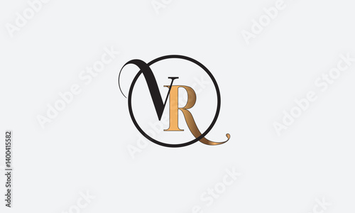 VR, RV , V , R , Abstract Letters Logo Monogram