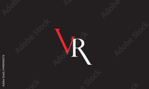 VR, RV , V , R , Abstract Letters Logo Monogram