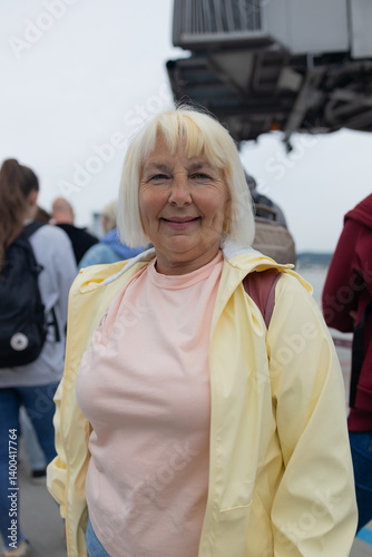 Obraz na płótnie Travel, airport and excited woman with passport is going to board the plane. travel ticket and documents for immigration, journey and flight schedule. Backpack person with identity document w salonie