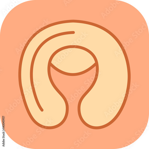 Inflatable pillow Vector Icon