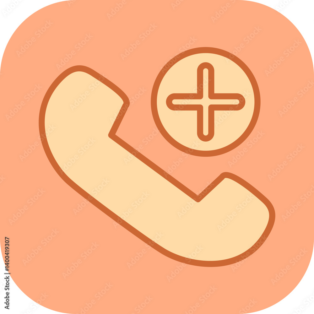 Obraz premium Emergency phone Vector Icon