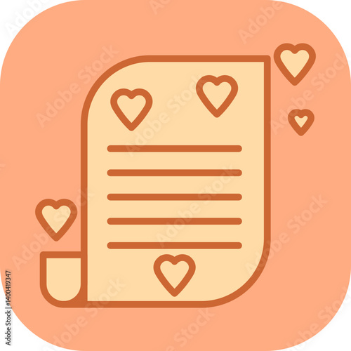 Romantic poem Vector Icon