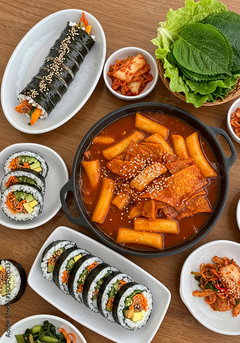 [Generative AI] 한식, 떡볶이와 김밥 세트