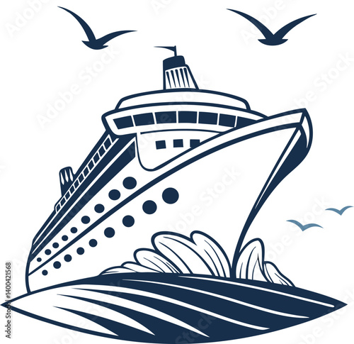 cruise ship silhouette