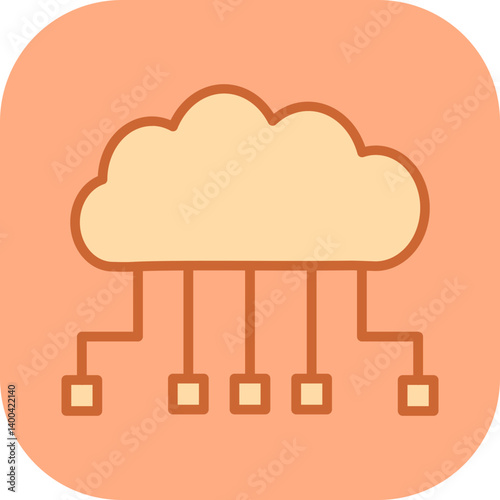 Cloud Computing Vector Icon
