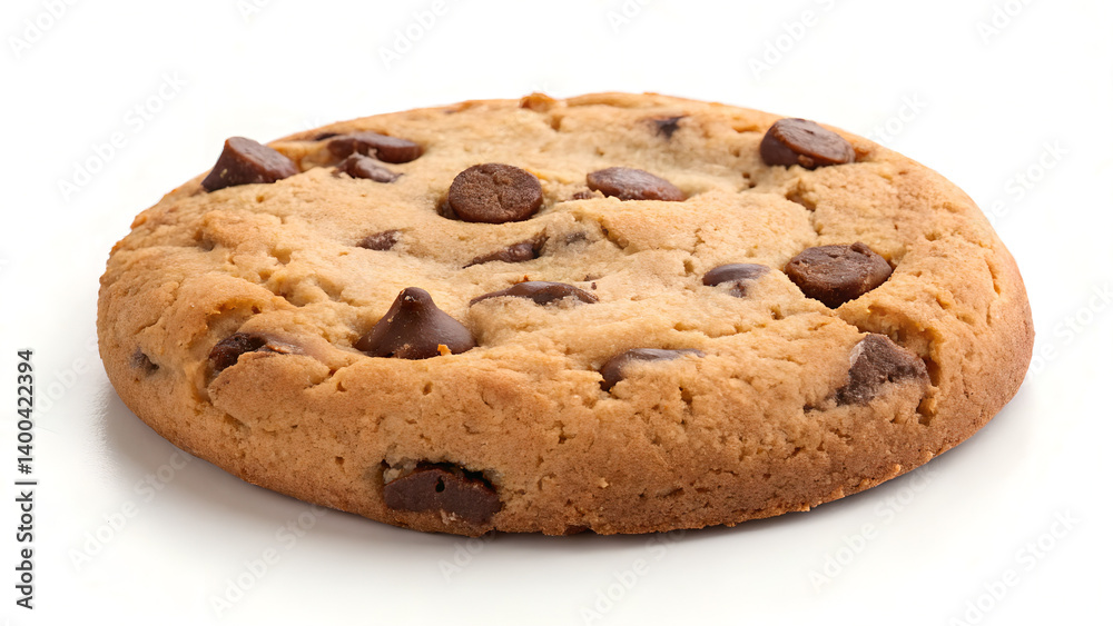 Single Chocolate Cookie with White Backdrop