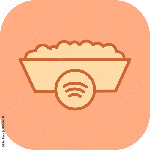 Smart Cat Litter Box Vector Icon