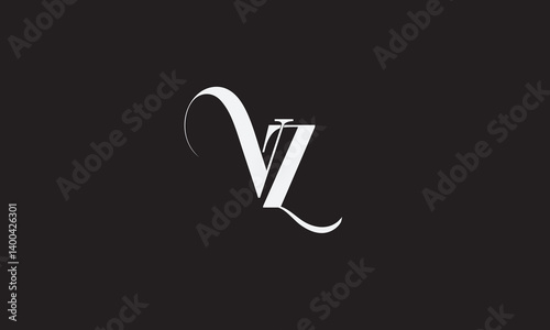 VZ, ZV , V , Z , Abstract Letters Logo Monogram