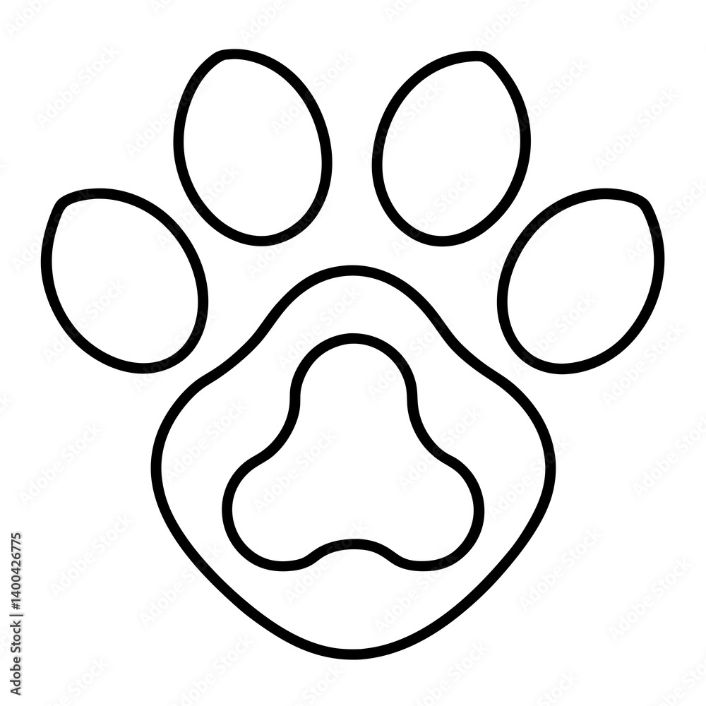 Obraz premium Heartwarming Paw Line Art