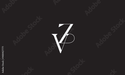 VZ, ZV , V , Z , Abstract Letters Logo Monogram