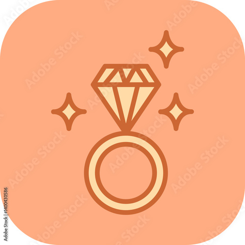 Engagement ring Vector Icon