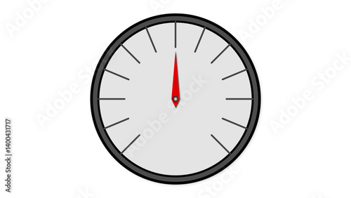 Illustration showing elements of an analog gauge with a red pointer (needle) and the black tick marks