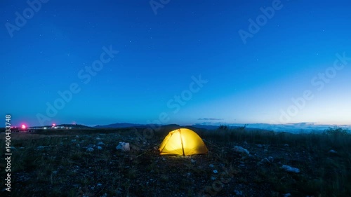 tent in the night