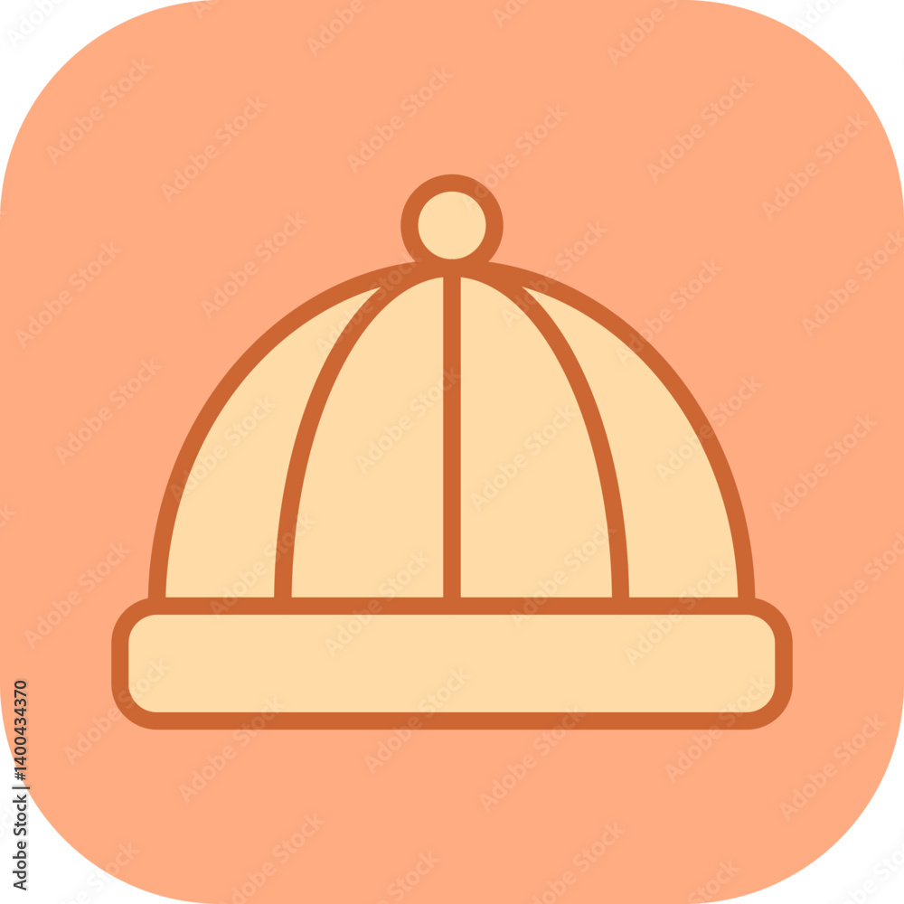 Fototapeta premium Beanie hat Vector Icon