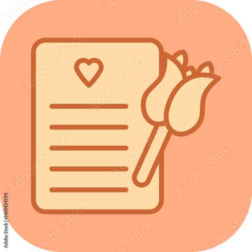 Love poem Vector Icon