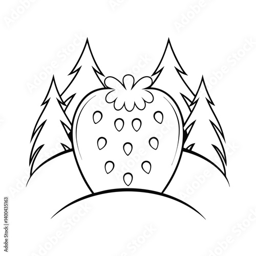 warm mulled cider with orange slices line art vect