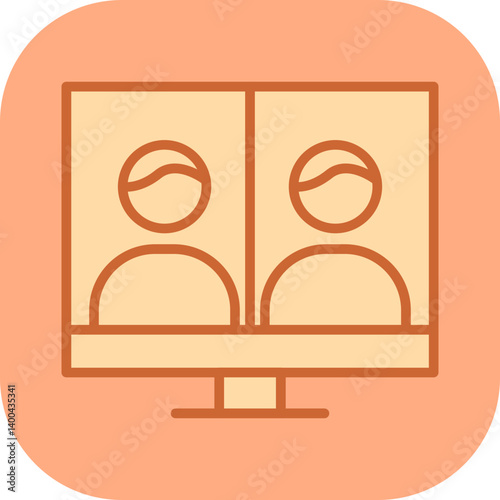 Video Conferencing Vector Icon