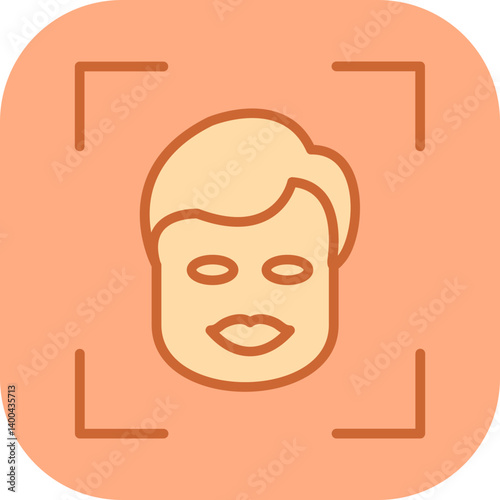 Facial Recognition Vector Icon