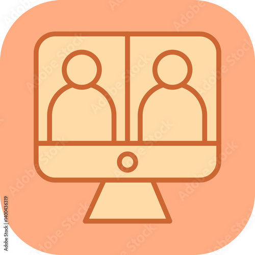 Video Conferencing Vector Icon