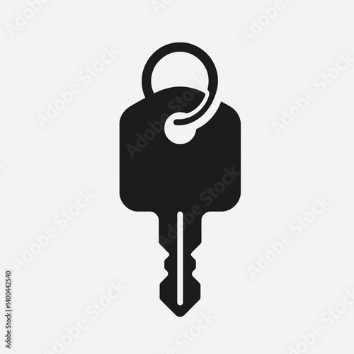 Key Fob Silhouette in black on a white background