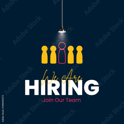 We are hiring to join the team announcement, hiring recruitment open vacancy design. we are hiring creative post.	