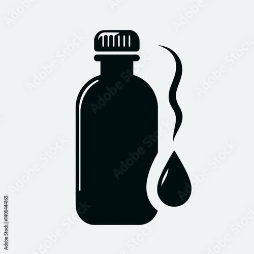 Hot Water Bottle Silhouettes in black on a white background
