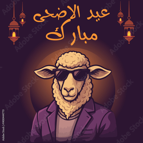 Eid Ul Adha funny greeting card flyer