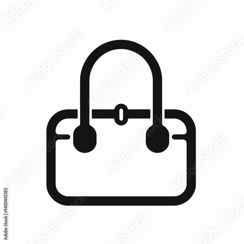 Handbag Handle Silhouettes in black on a white background