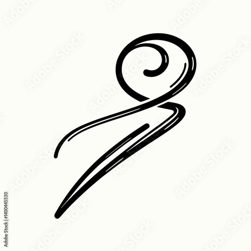 Hairpin Silhouettes in black on a white background