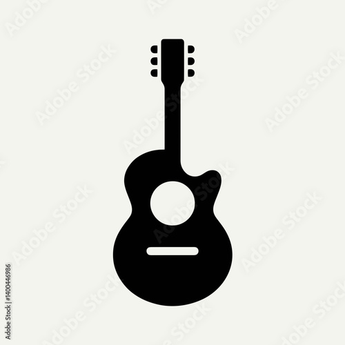 Guitar Body Silhouettes in black on a white background