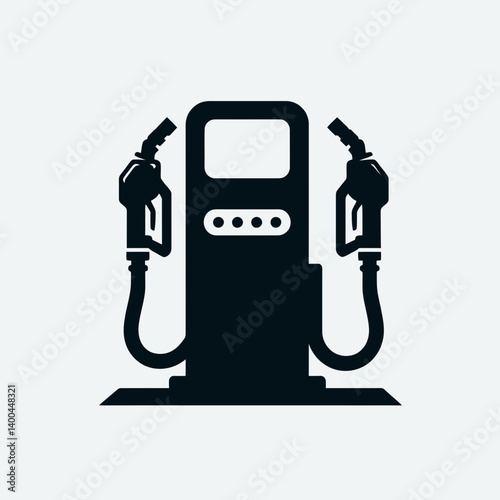 Gas Pump Handle Silhouettes in black on a white background