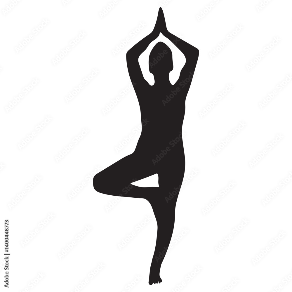Fototapeta premium Silhouettes, Sport Women Silhouettes, Yoga, Collection, Yoga Pose, Graphic, Meditate, Relaxation, Workout, Black, Isolated, Lifestyle, Asana, Relax, Vector Illustration