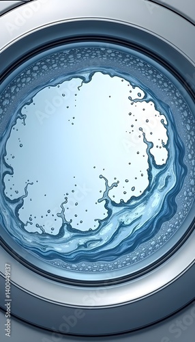 Obraz na płótnie Dynamic Water Splash Inside Spinning Washing Machine Drum
w salonie