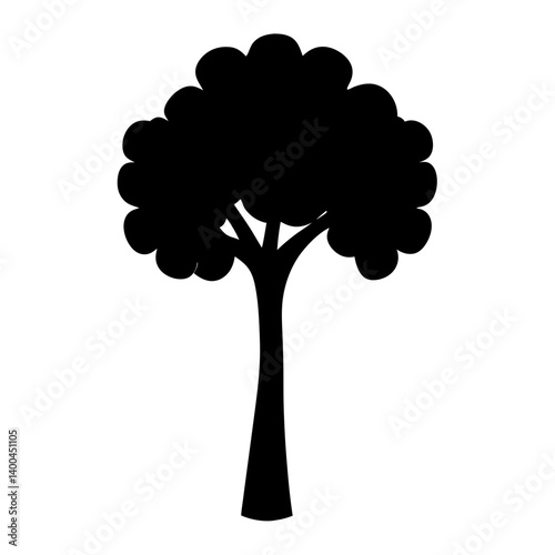 chestnut tree silhouettes - black chestnut tree, isolated transparent background