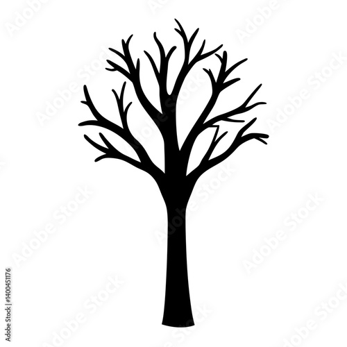 cottonwood treesilhouettes - black cottonwood tree, isolated transparent background