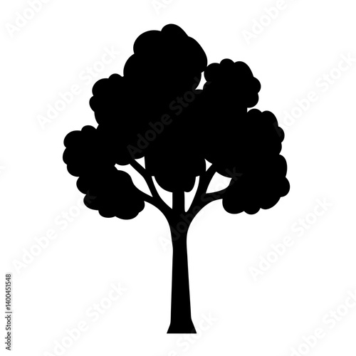 dogwood tree silhouettes - black dogwood tree, isolated transparent background