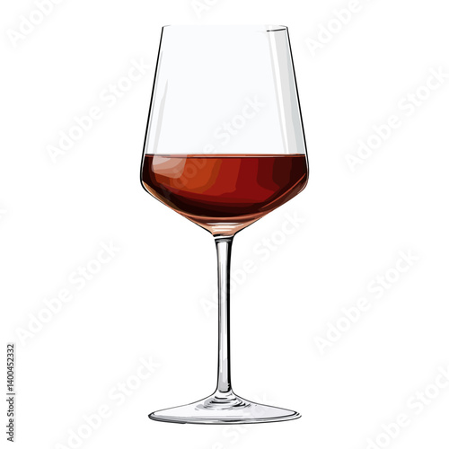 Red wine, drink, vector illustration, transparent background