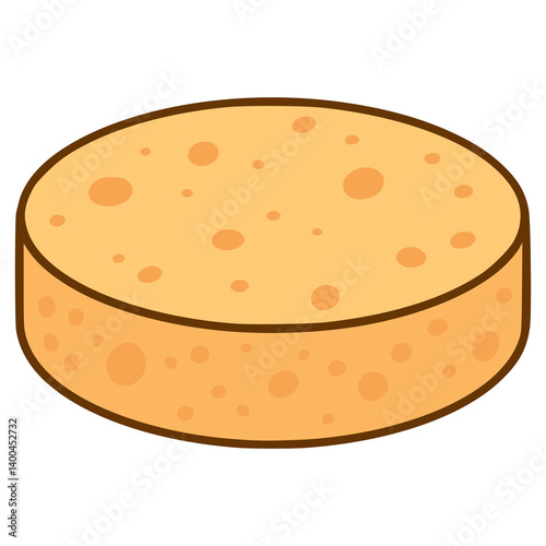 round cheese food nature healthy flat color vector illustration template design