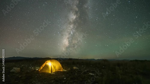 camping in the night