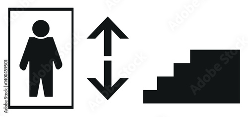   close-up vector icon elevator