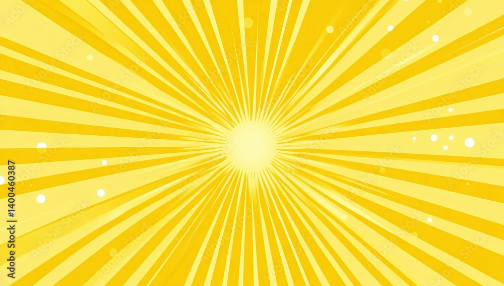 Obraz premium Radiant yellow sunburst background
