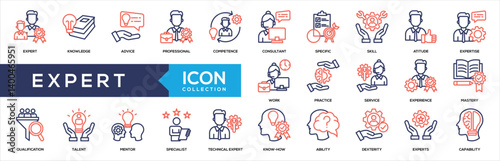 Expert Line Color Icon Collection