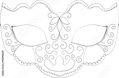 Festive carnival mask silhouette