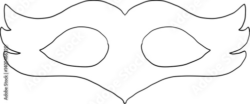 Festive carnival mask silhouette