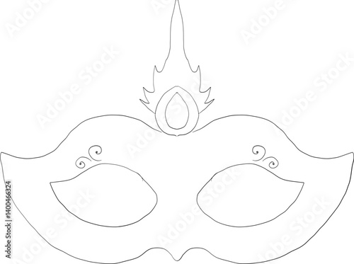 Festive carnival mask silhouette